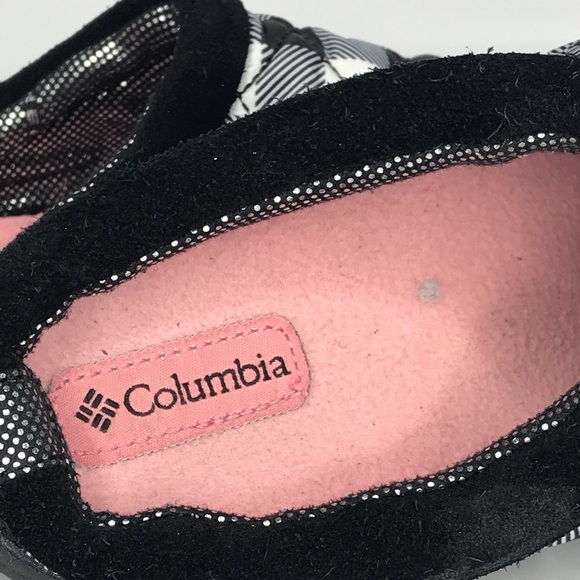 Columbia Packed Out OMNI-HEAT Children Slippers Black Checkered - Picture 8 of 14